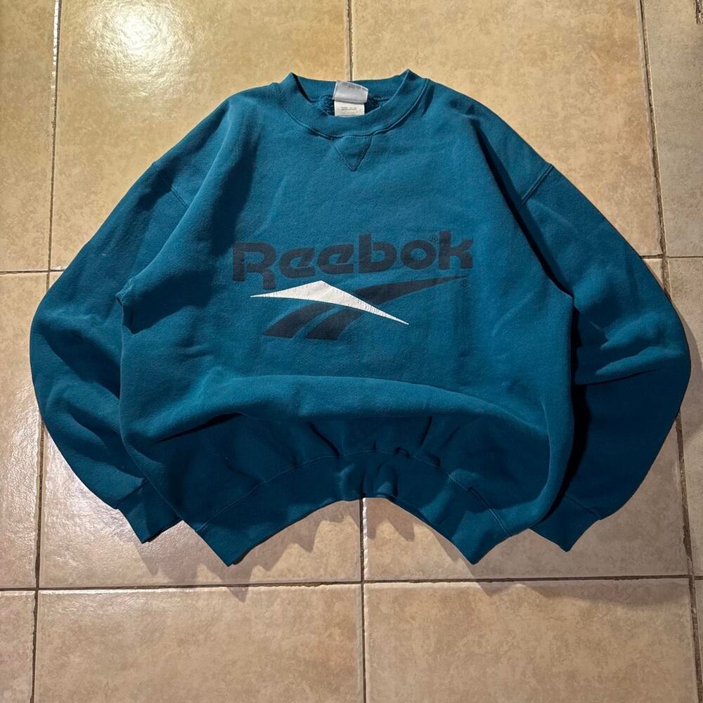 90s reebok crewneck sweatshirt in green size L in Mens